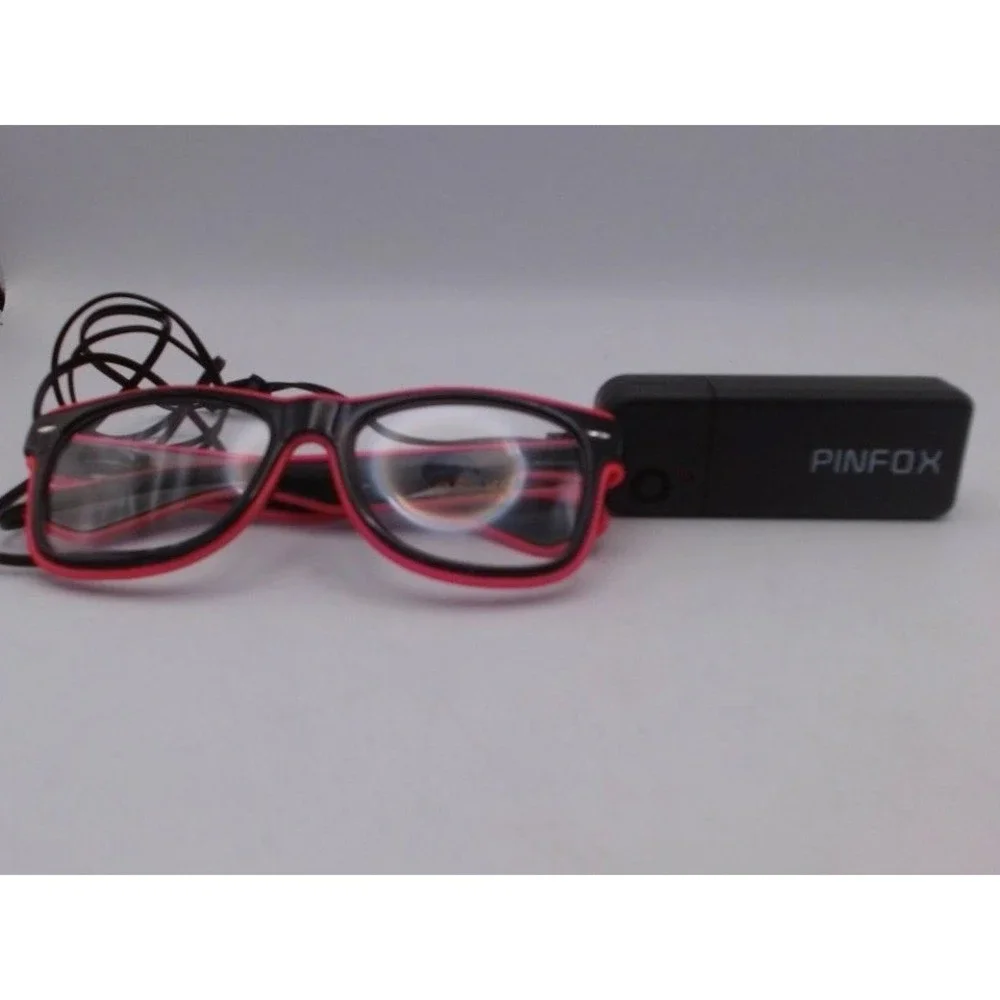 Pinfix LED Neon EL Wie Rave Glasses, BRAND NEW / NO BOX